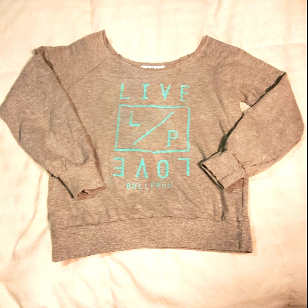 Off the shoulder sweatshirt
